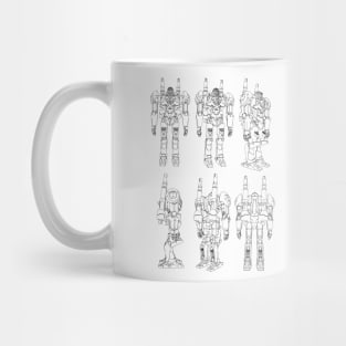 Robot Line Art Mug
